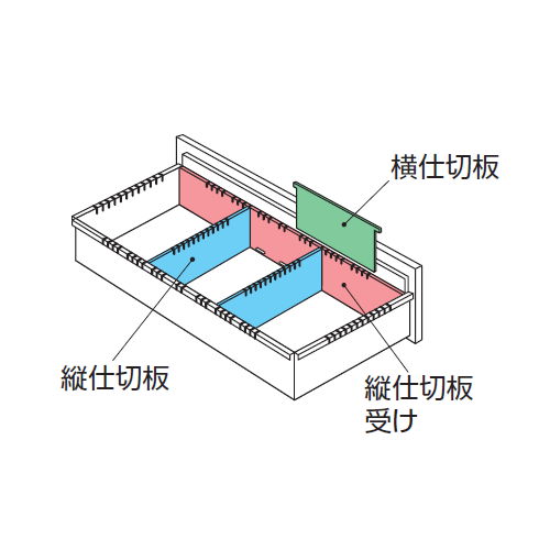 【取扱終了】ナイキ CWS型・NWS型ファイル引き出し書庫用A5フォルダー仕切セットK NWS-A5FFB商品画像2